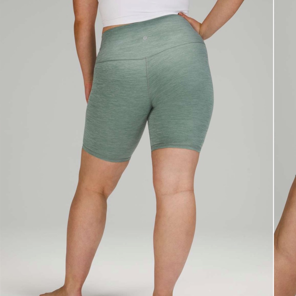 Lululemon 🍋 Align Short 8" Inseam Heathered Tidewater Teal Size 4